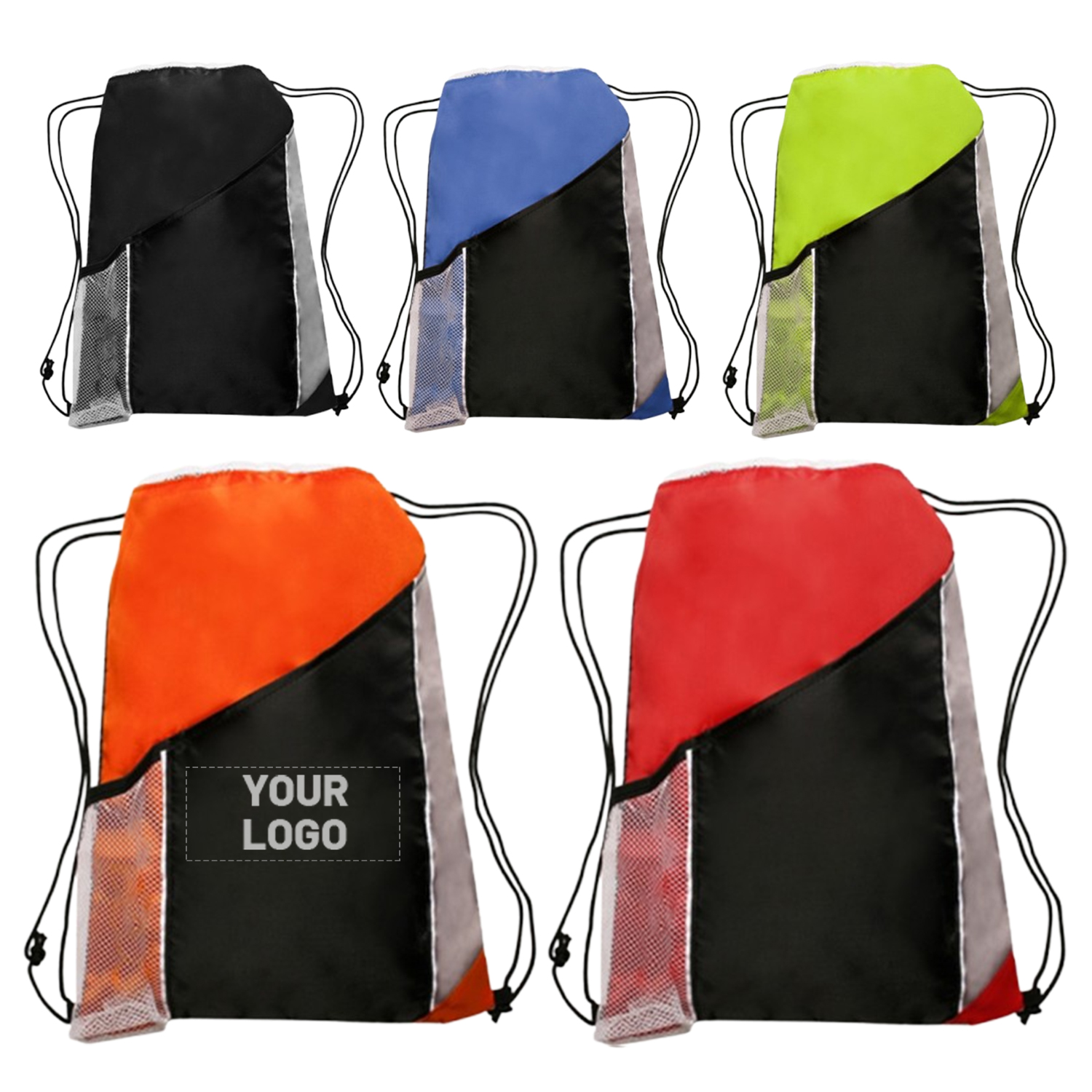 Drawstring Backpack with Side Mesh Pockets 5