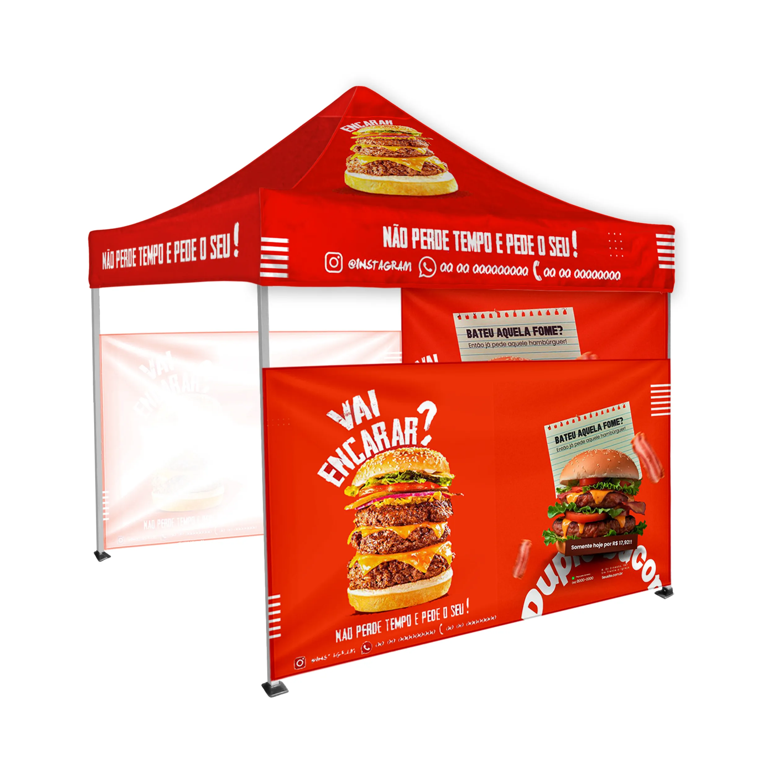 10'x10' Tent Canopy w frame and two half and one full wall 1