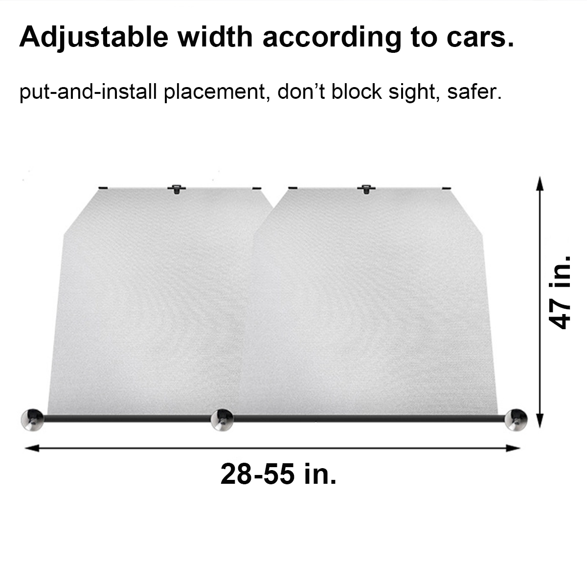 Retractable Roller Car Sun Shade 3