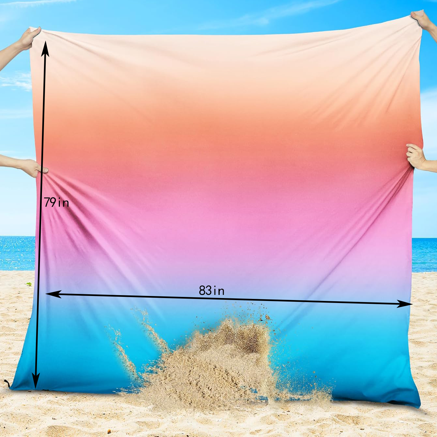 Waterproof Sandproof Quick Dry Beach Blanket 4