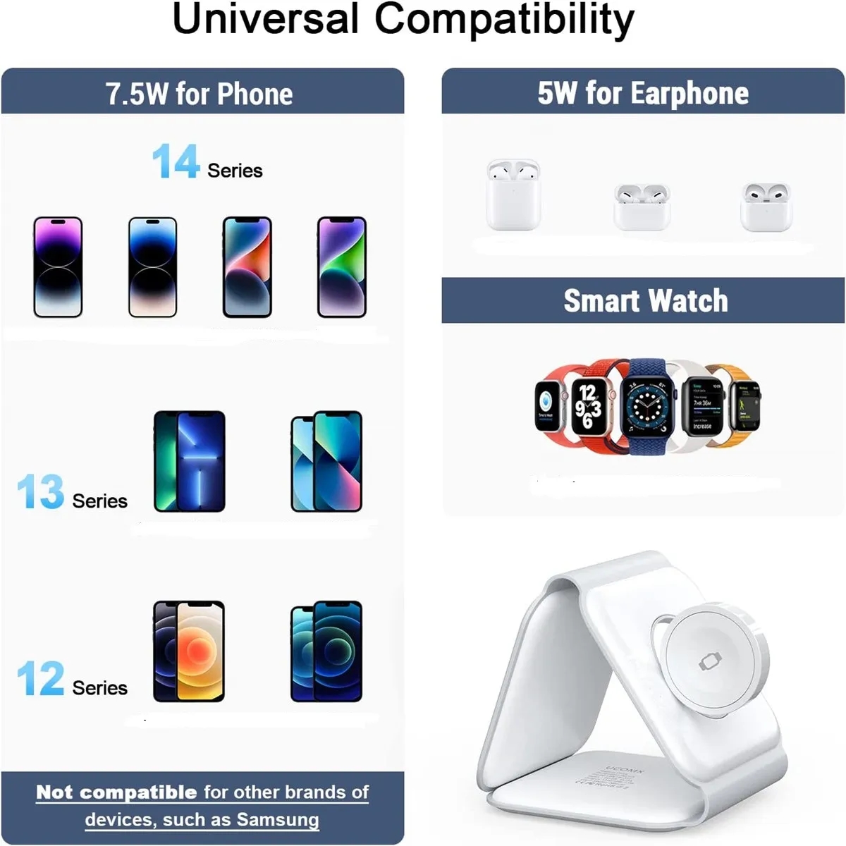 15W Fast 3 In 1Foldable Magnetic Charger Station 2