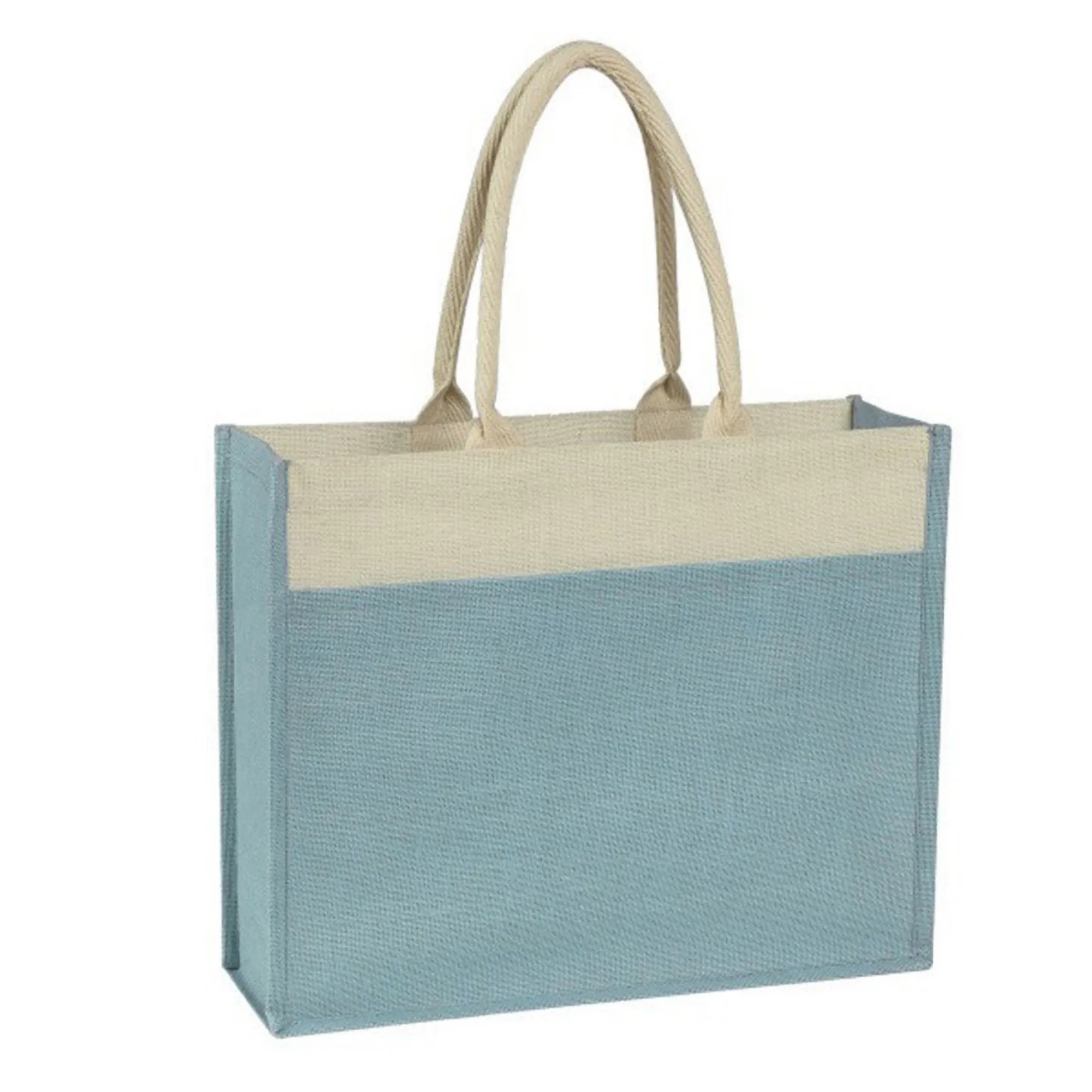 Reusable Jute Bag With Front Pocket 5