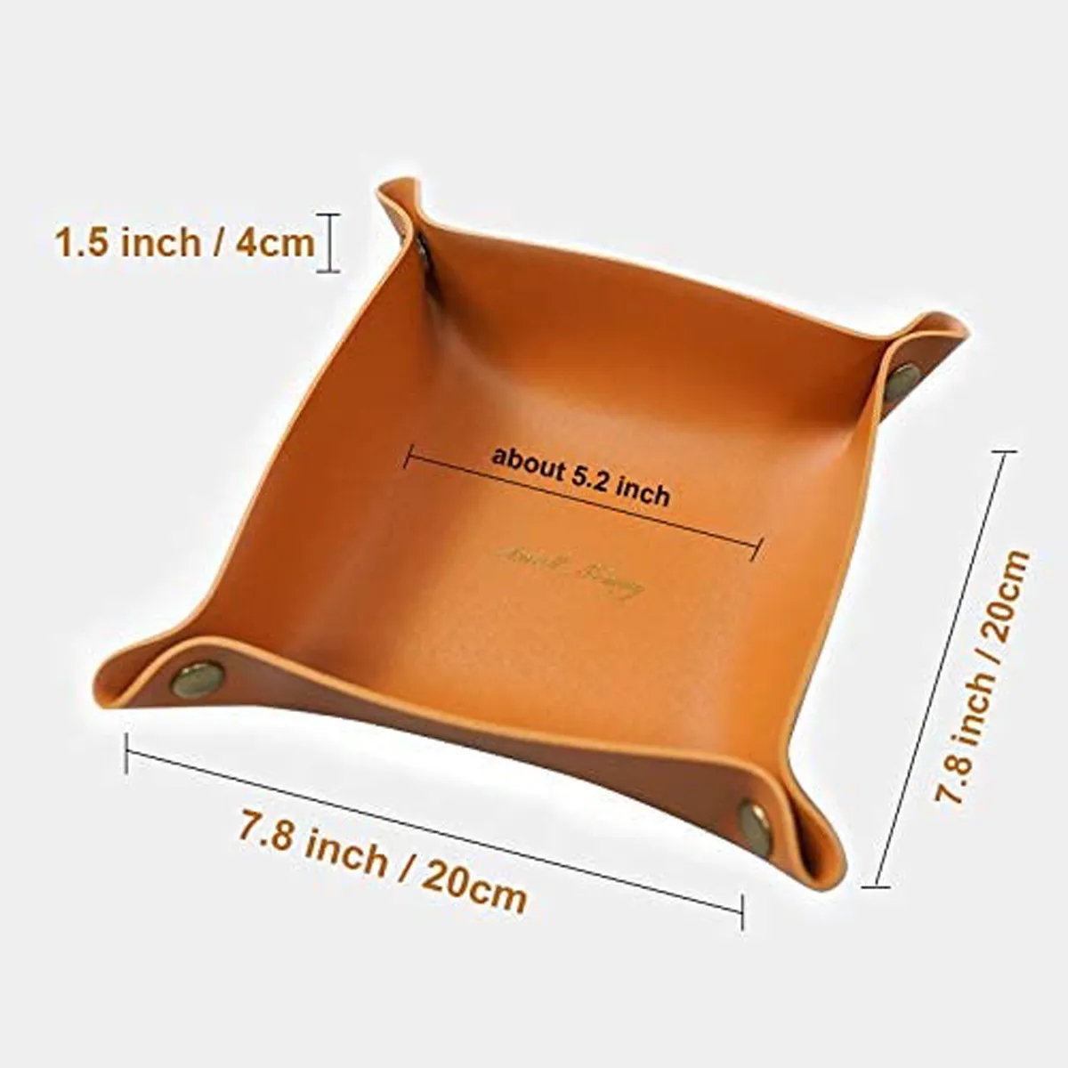 Leather Storage Basket Tray 3