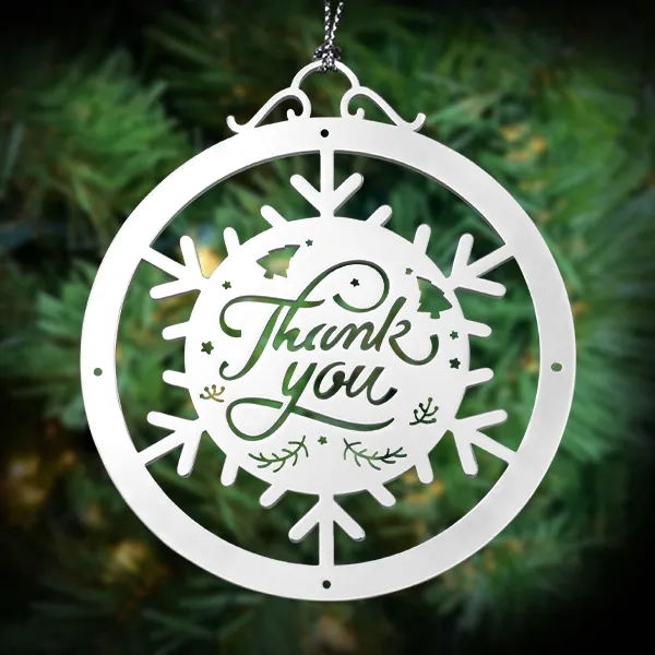 4"Custom Laser Cut Silver Ornaments(2mm)