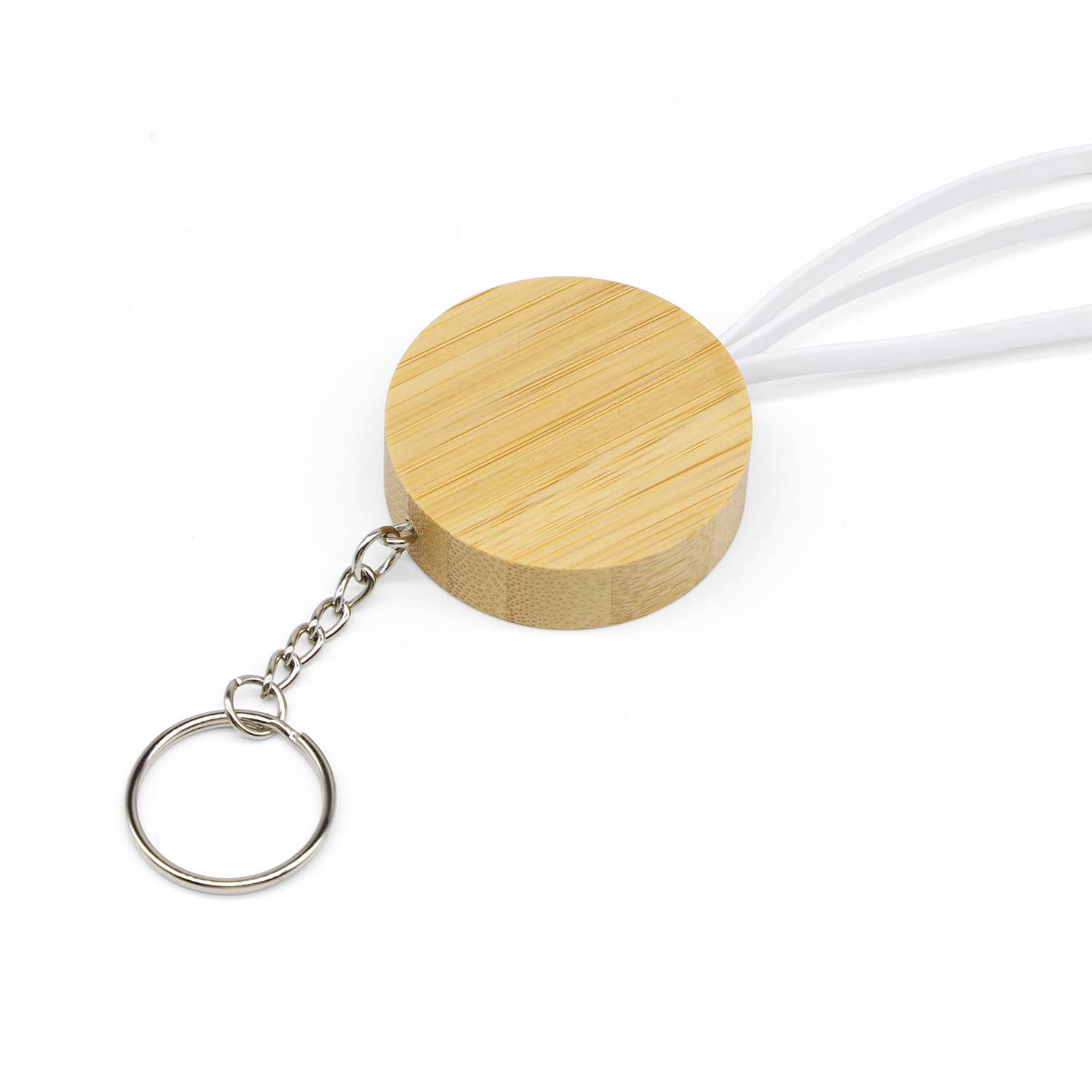 3-In-1 Bamboo Usb Data Cable Keychain 5