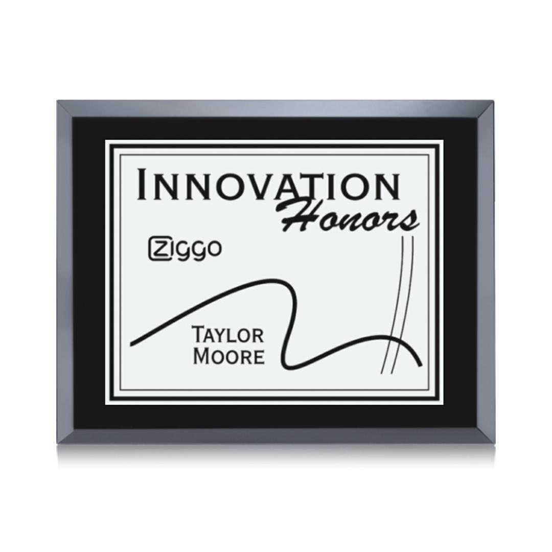 Avonlea/Everett Plaque - Black/Silver 10