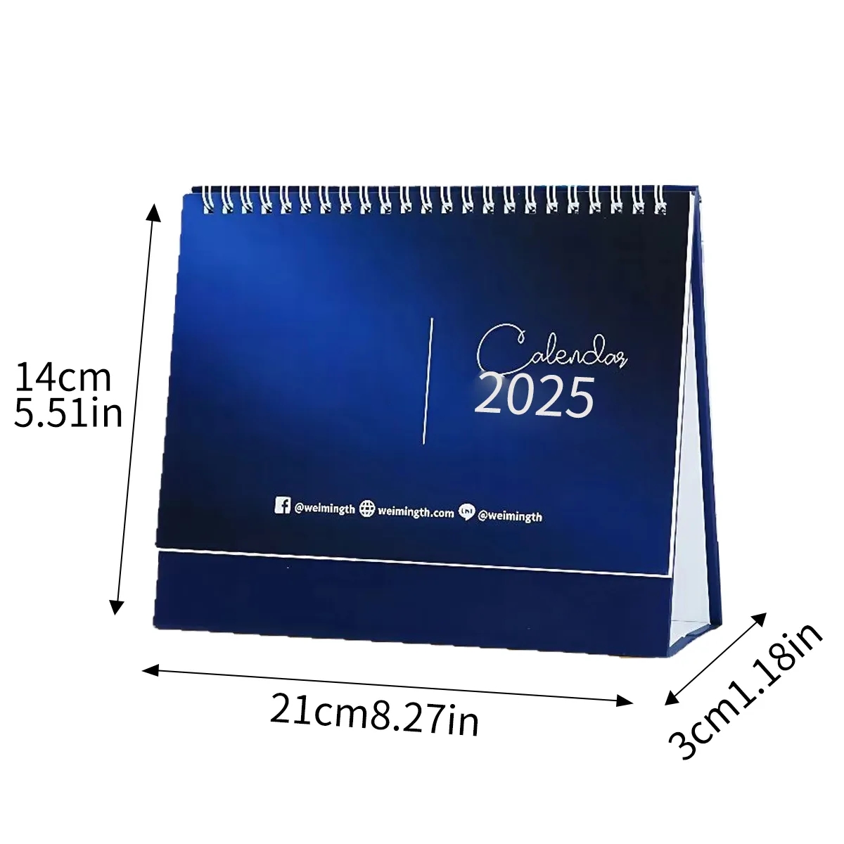 2026 Spiral Bound Tent Stand Desk Calendar 3