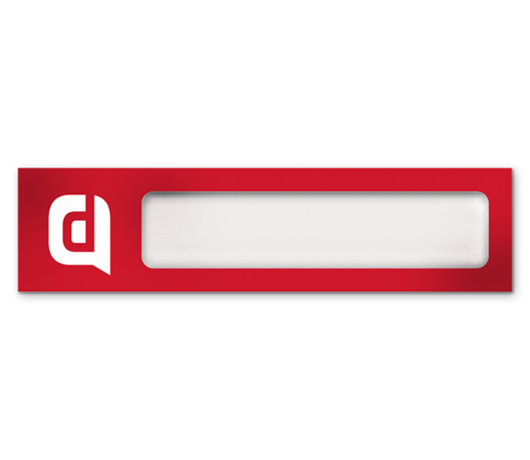 The Plato full color reusable name plate. 2"x8" 5