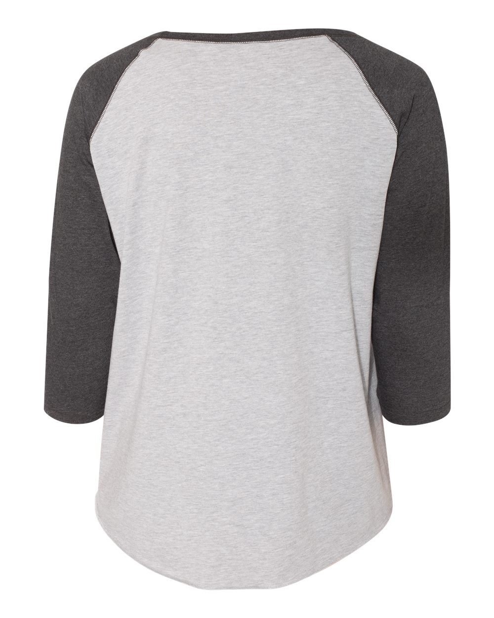 Women's Curvy Collection Baseball Three-Quarter Sleeve Tee - 3830 13