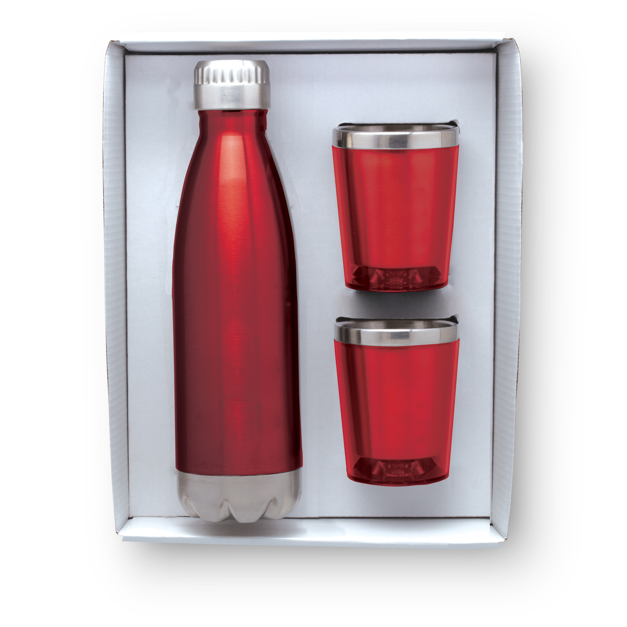 Camper Stainless Steel Bottle & Cups Gift Set, custom water bottle with logo imprint 3
