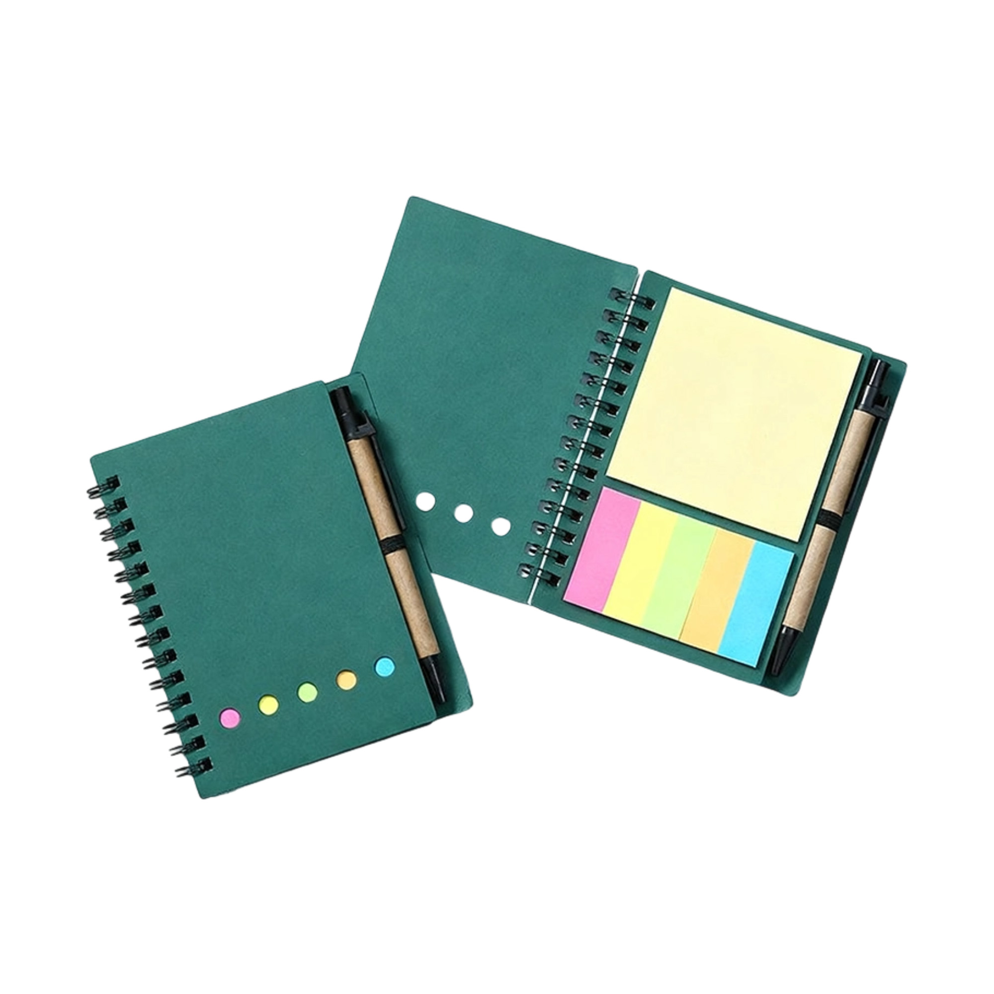 Spiral Note Pad With Sticky Notes Plus Pen 1
