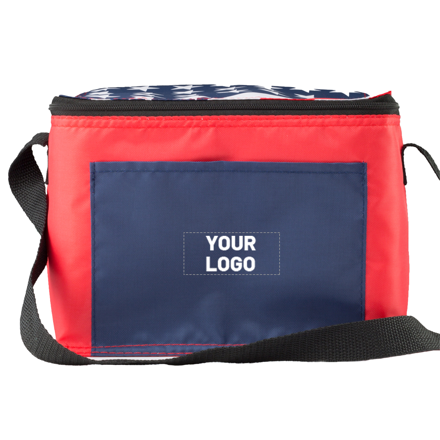 American Flag Zipper Top Lunch Bag 4