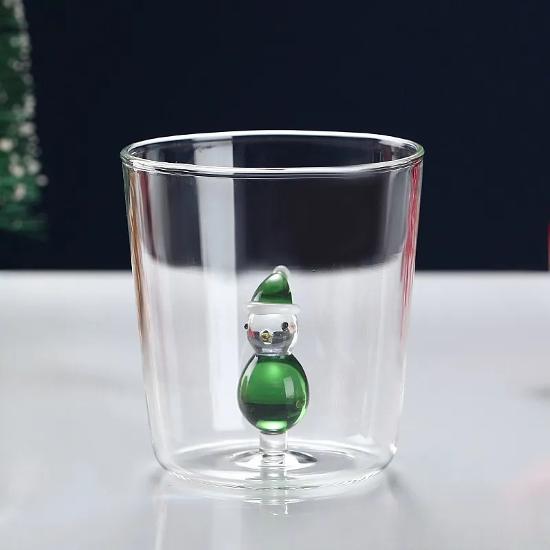 10.15oz Christmas Glass Cup 3