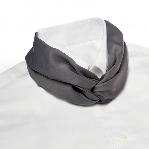 Dark Gray Banded Knot Scarf 2
