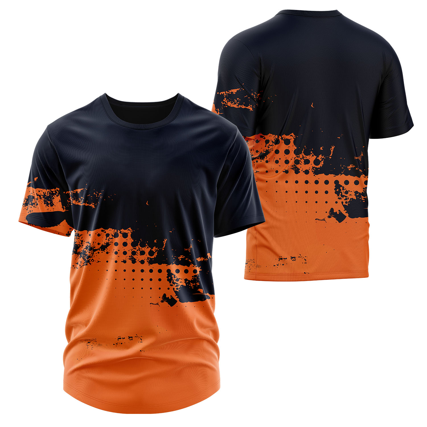 Unisex 150 GSM Flashed V Fabric Performance Sublimation Short Sleeve T-shirt 4