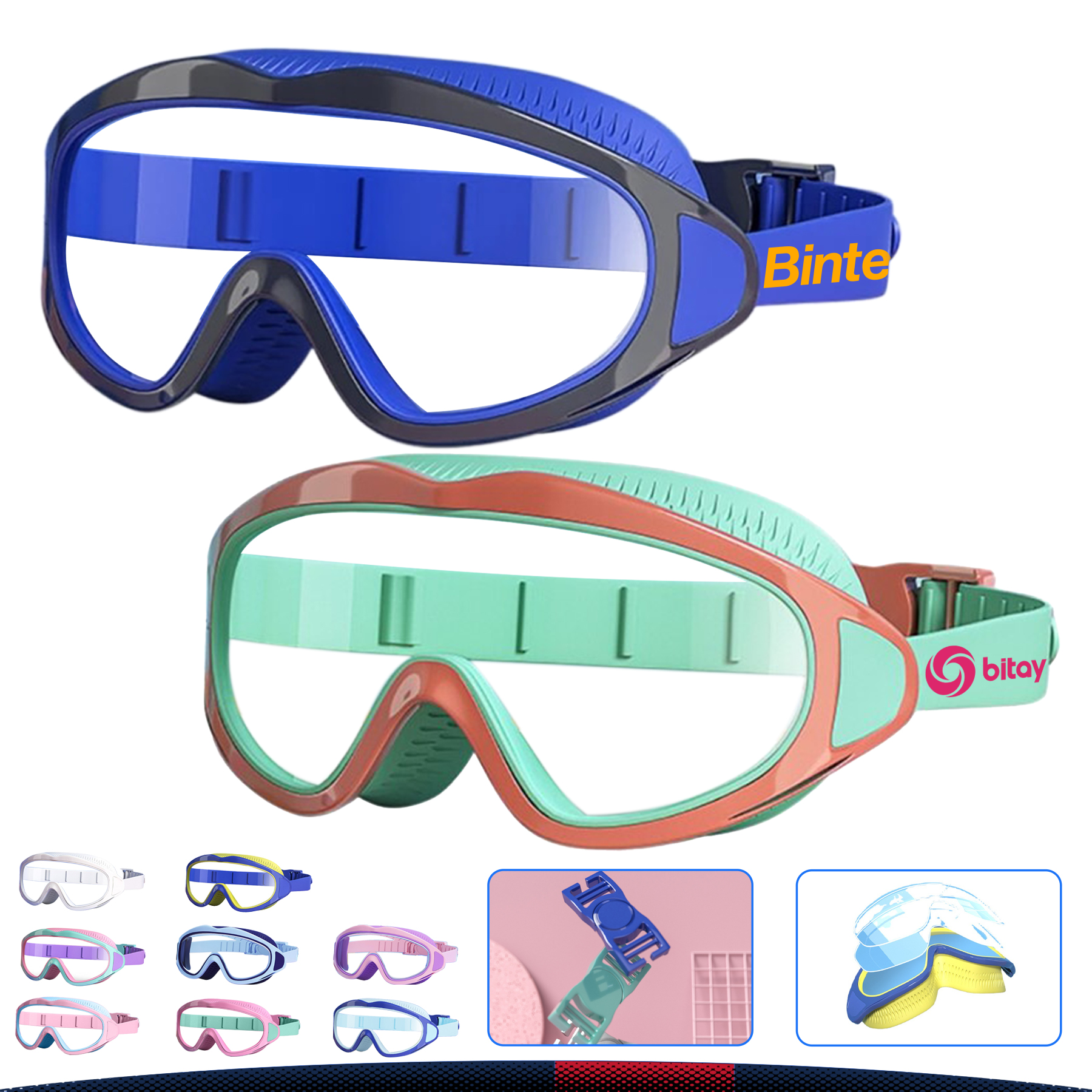 Polut Kids Swimming Goggles 8