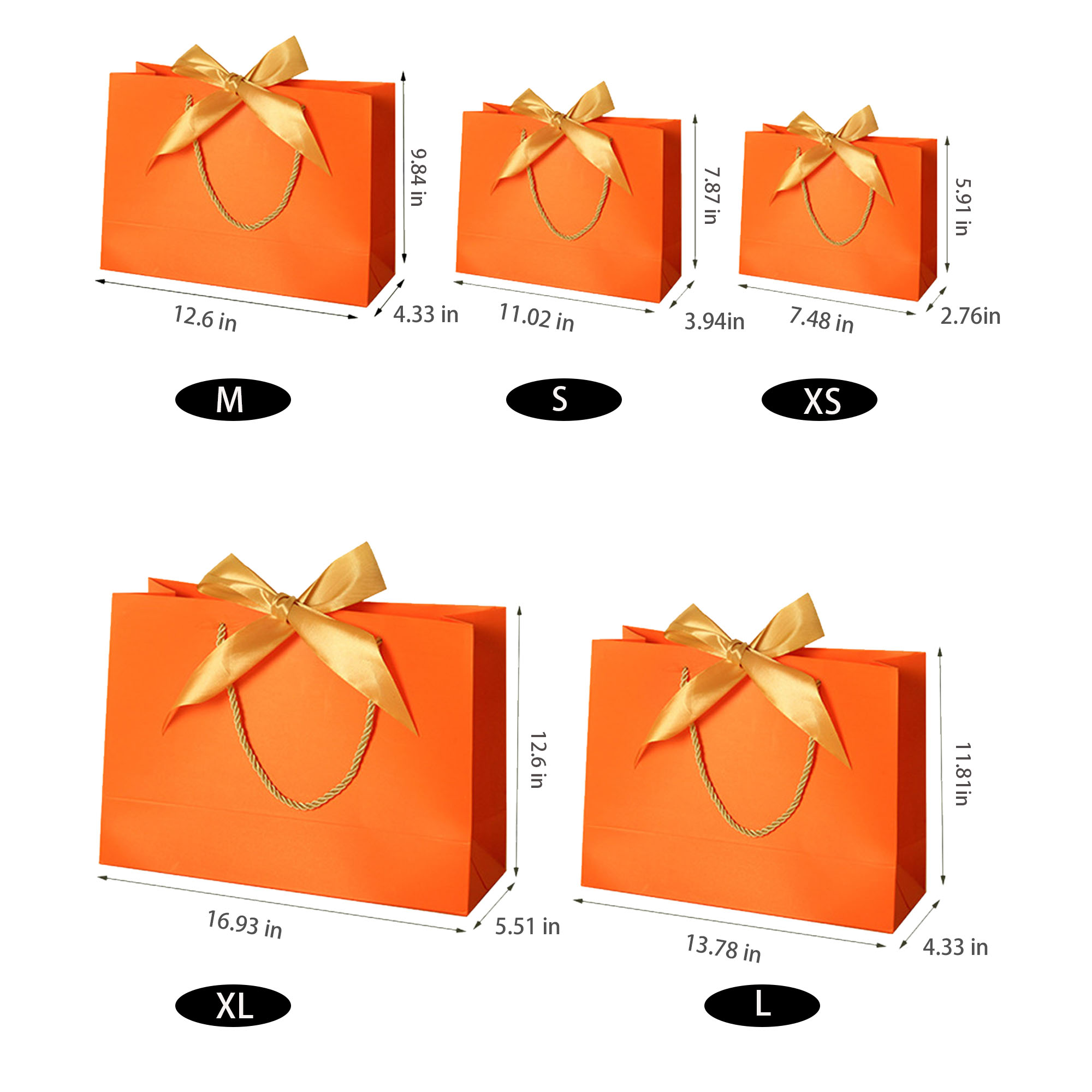 Customizable Hand-held Gift Bags With Bows 3