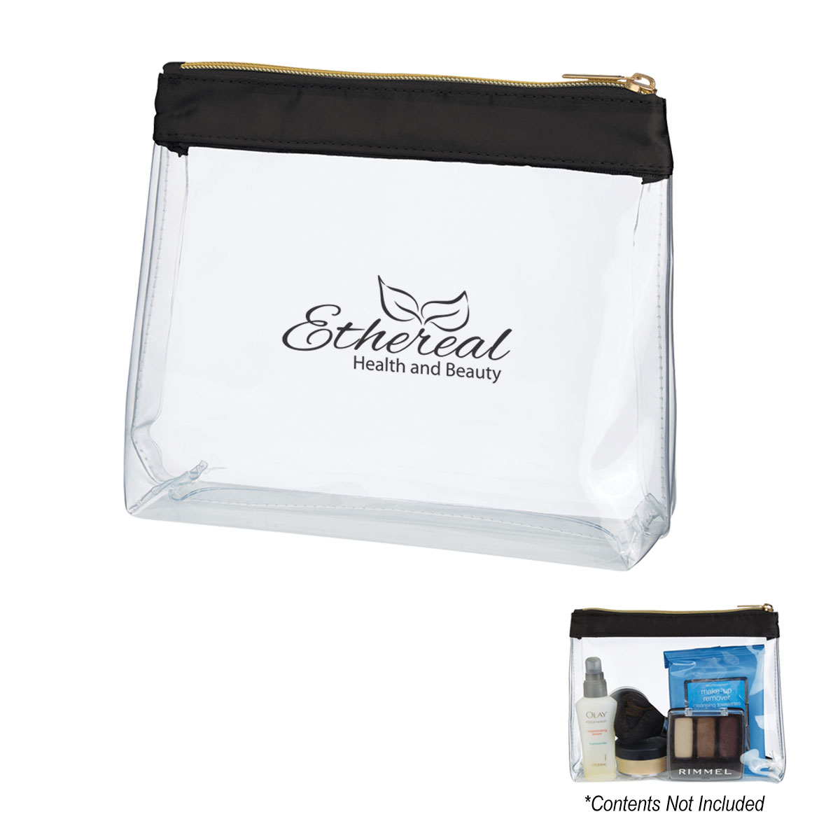 Sadie Satin Clear Cosmetic Bag 4