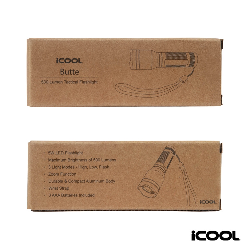 iCOOL Butte 500-Lumen Aluminum Tactical Flashlight 1