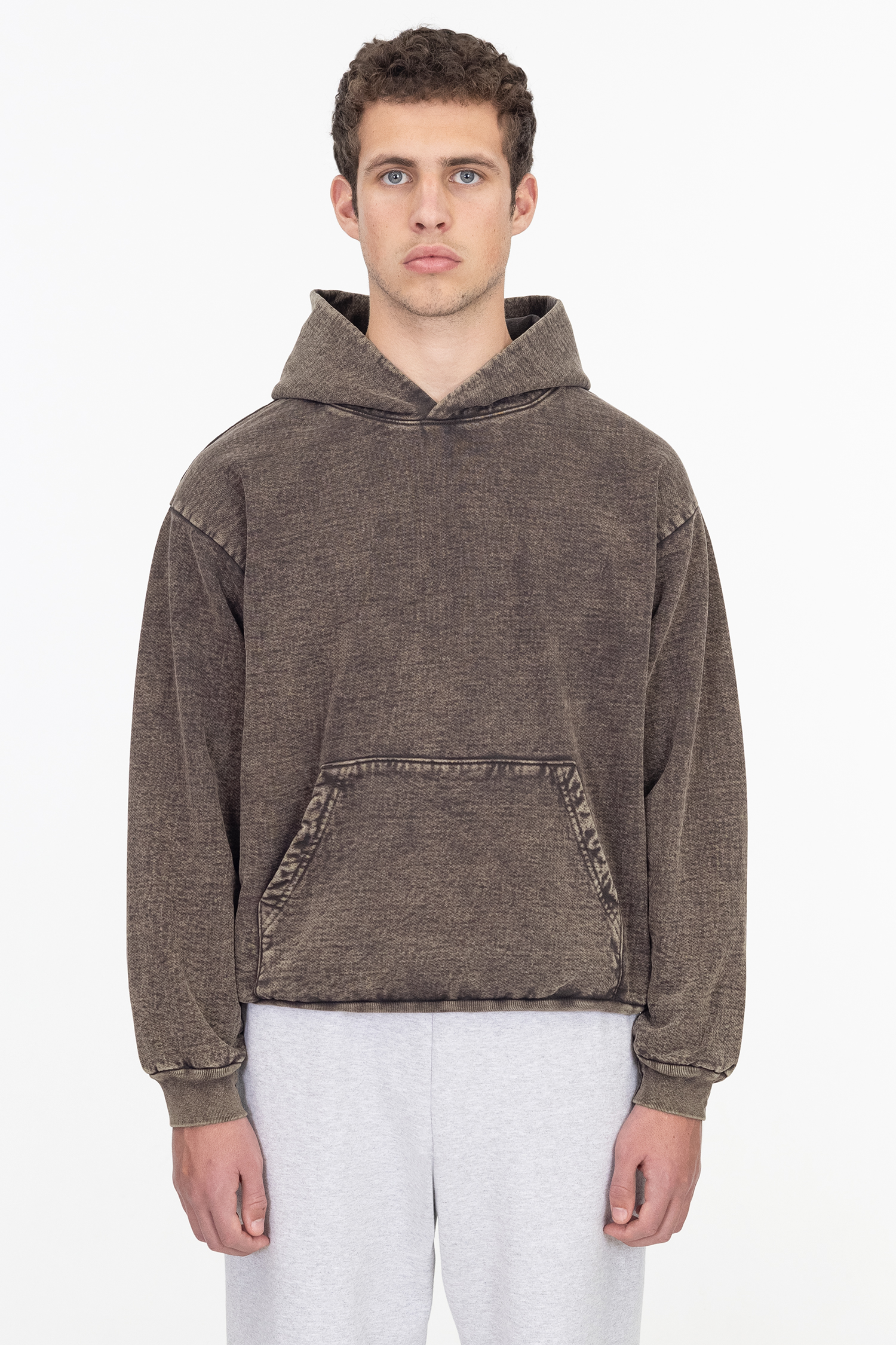 14 OZ MINERAL WASH HEAVY FLEECE HOODED PULLOVER 7