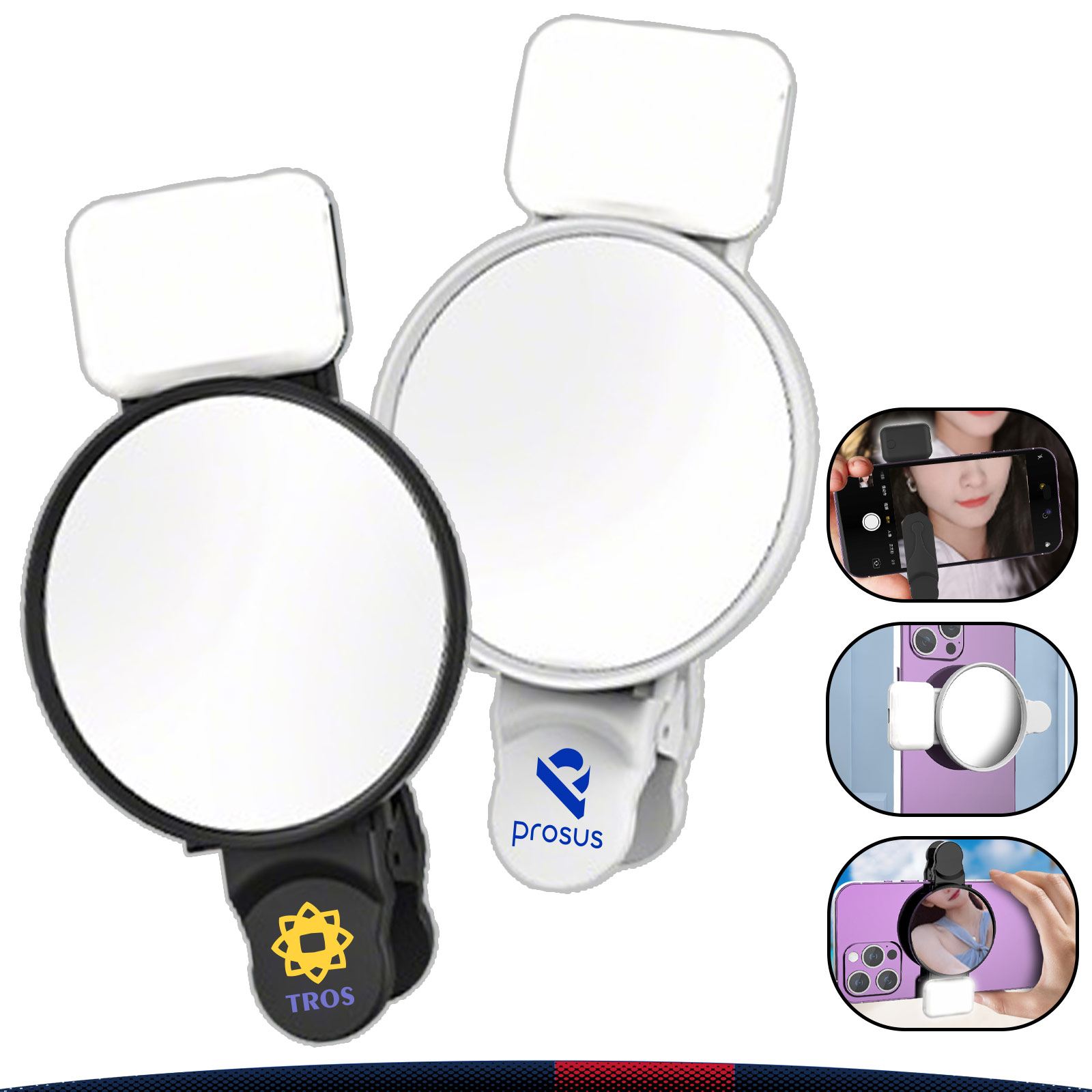 Brivix Clip-On Mirror Rear Selfie Light 3