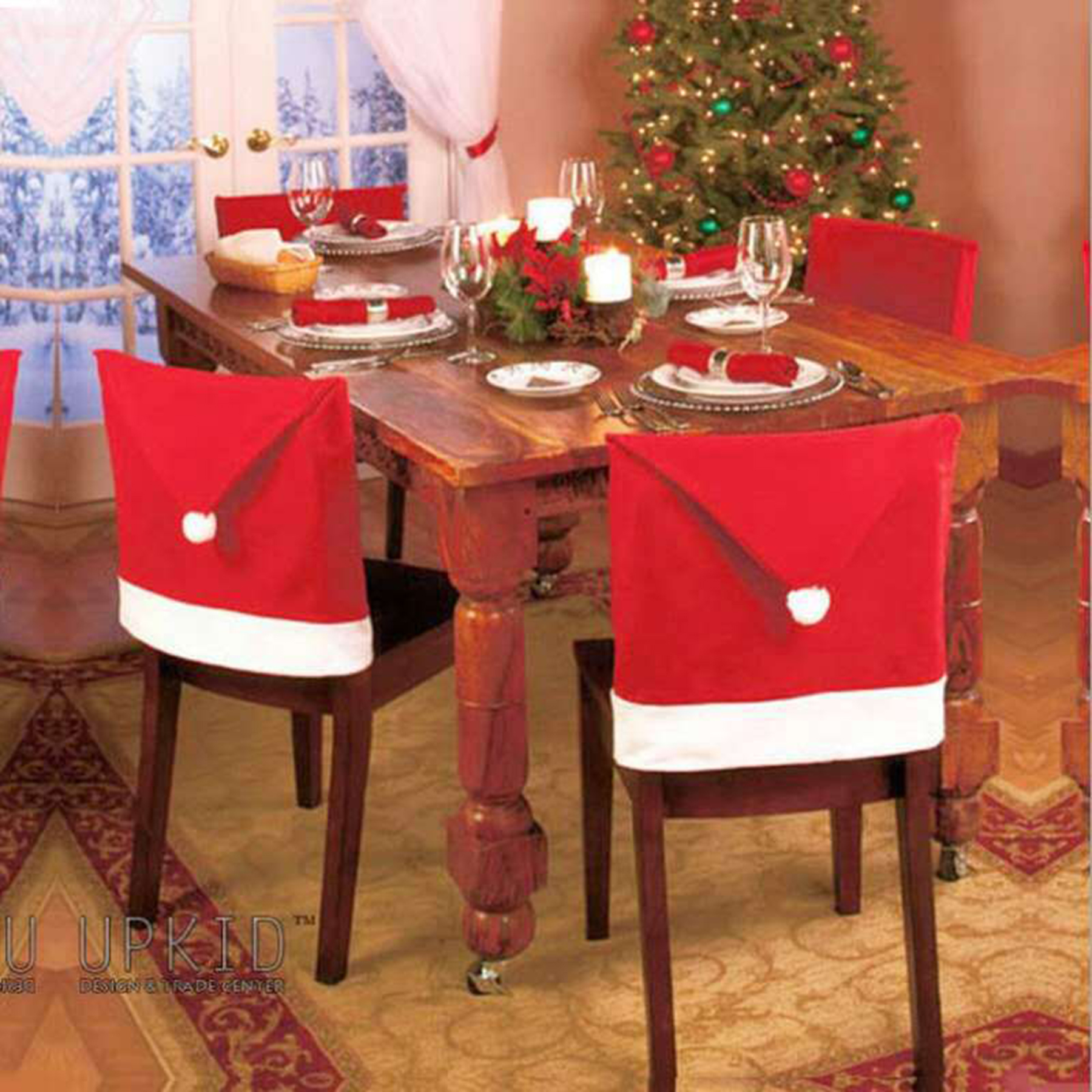 Santa Hat Chair Covers 2