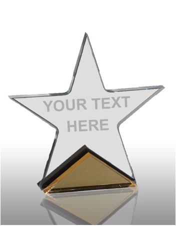 Acrylic: 5x5x1 Spectra Star Gold Award 2