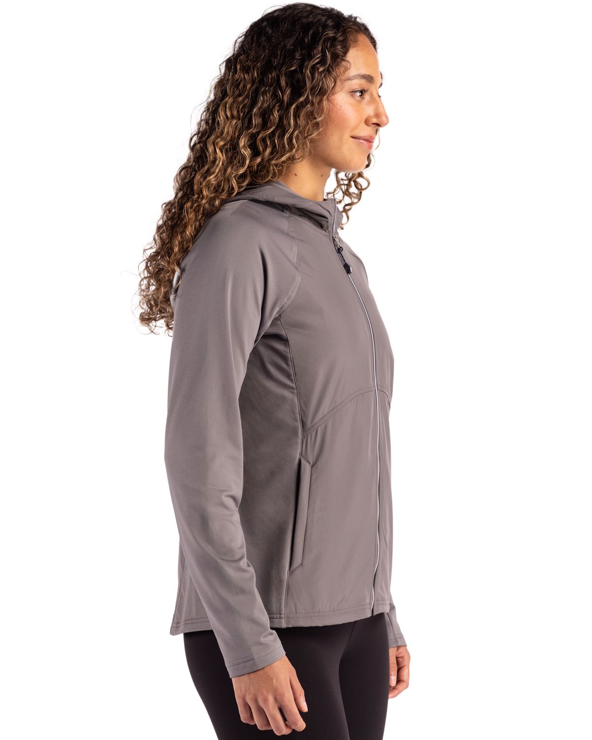 Cutter & Buck Adapt Recycled Soft Knit Stretch Womens Hybrid Full Zip Jacket 60