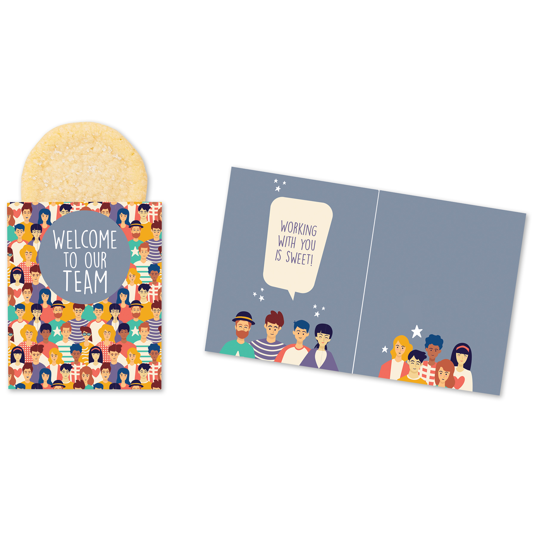 One Color Foil-Stamped Stock Welcoming Mini Sweeter Card with Single Sugar Cookie 3