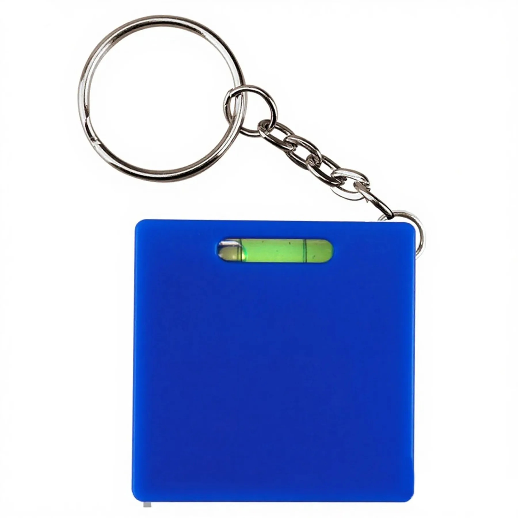 Square Tape Measure Keychain w/ Level 4