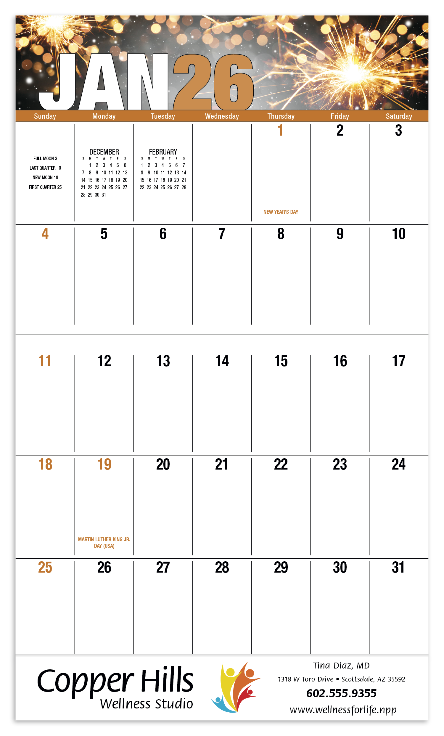 Good Value™ Seasonal Expressions Big Block - Stapled Calendar 34
