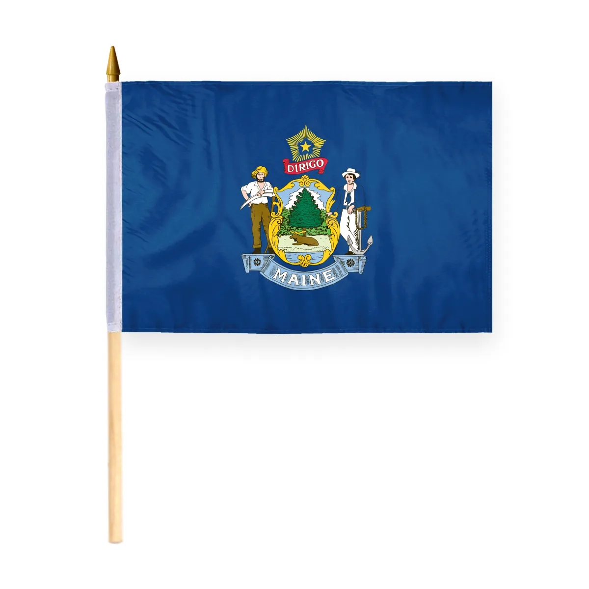 4"x6" & 12"x18'' Maine ePoly Printed Stick Flags 3