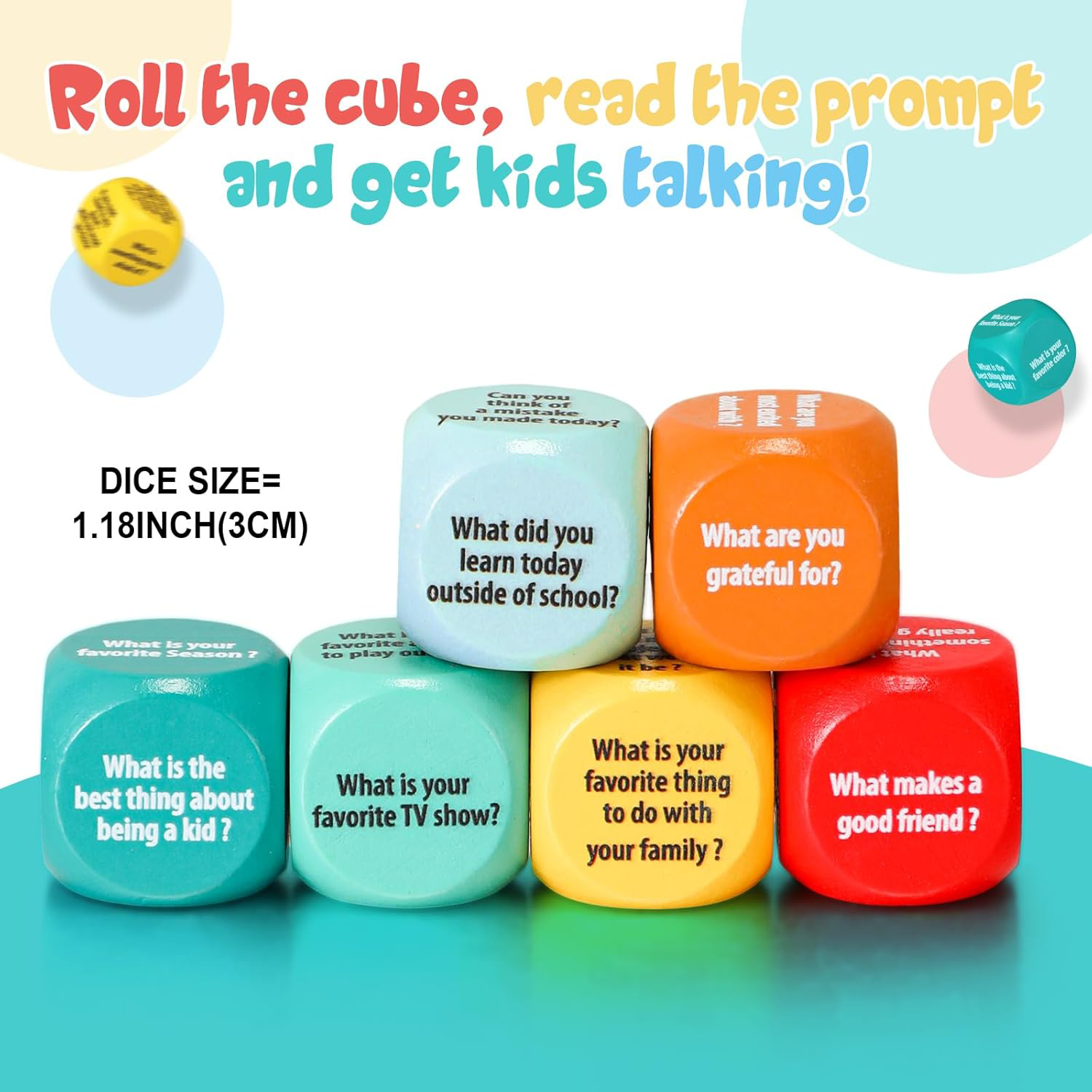 PU Foam Dice Cube Stress Reliever Conversation Toy 15
