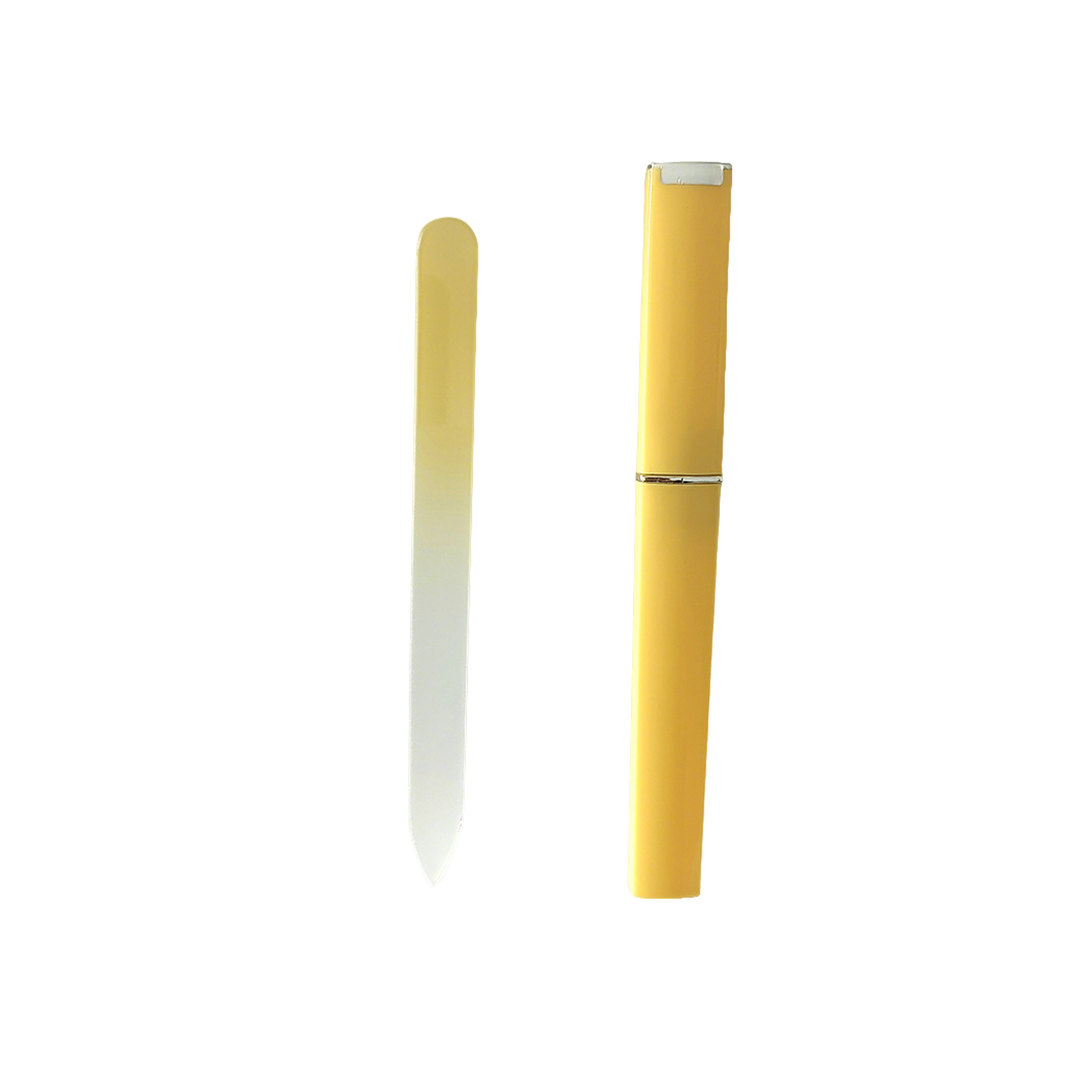 Double Sided Glass Nail File With Protective Case 5.9" 4