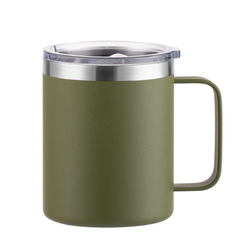 12 oz Stainless Steel Tumbler W/ Lid & Handle 9
