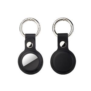 Stylish PU Leather Airtag Holder Key Ring With Loop Closure 11