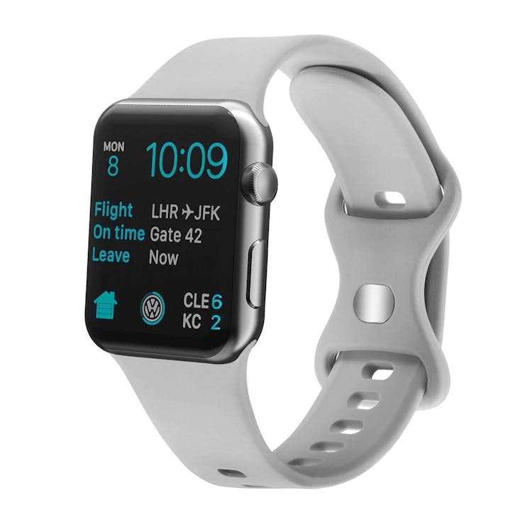Apple Watch Bands - Gray Silicone 38mm/40mm/41mm Face 2