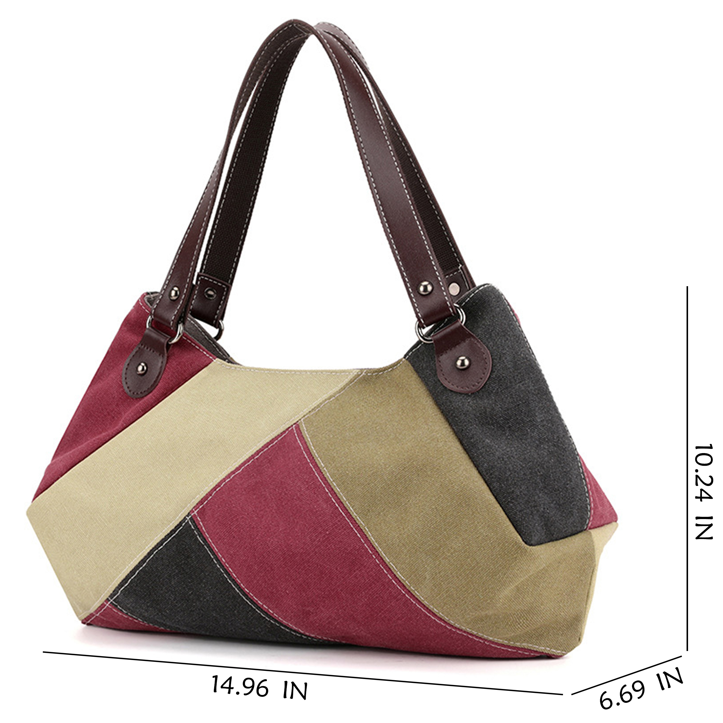 Canvas Large Capacity Simple And Stylish Tote Bag, custom tote bag with logo imprint 3
