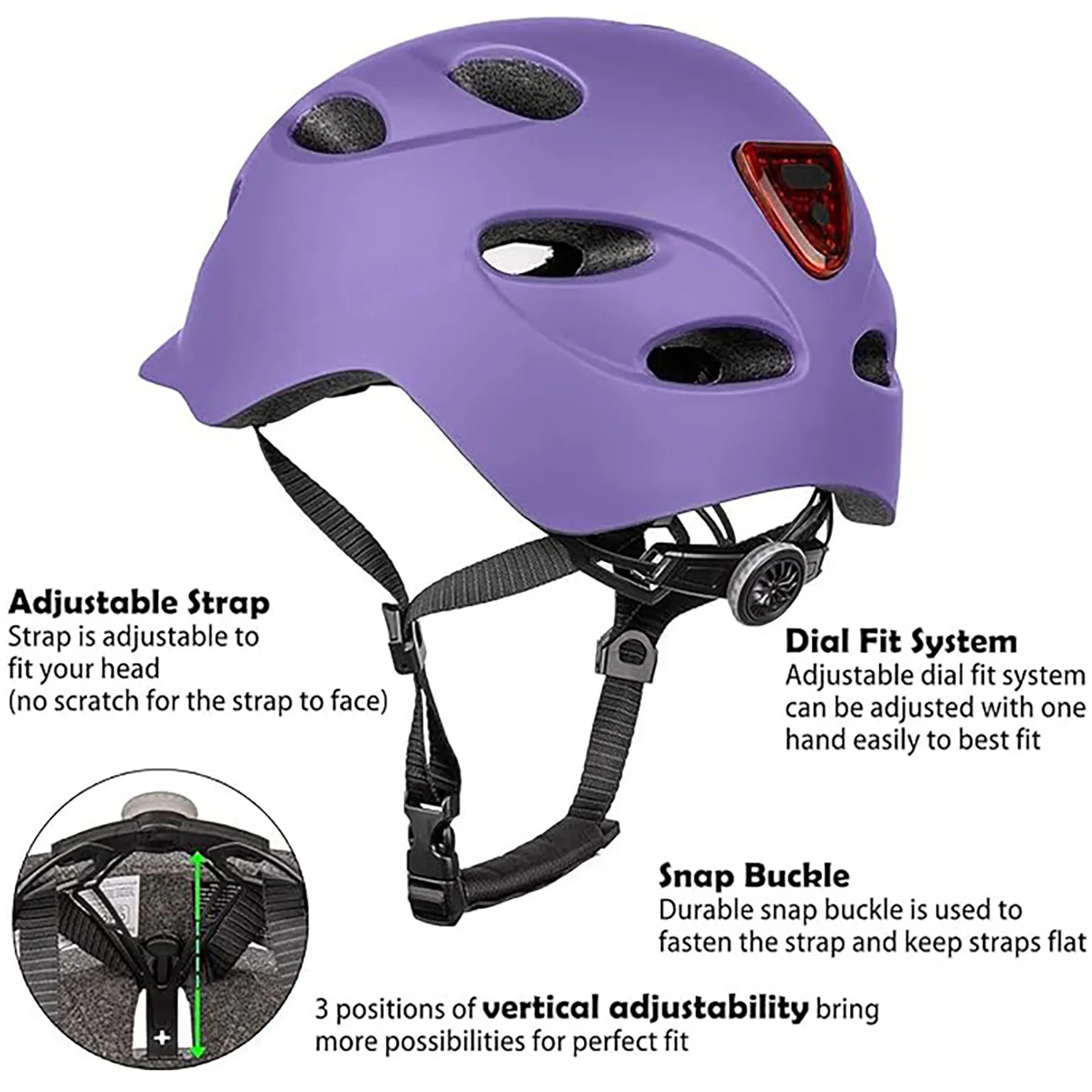 Bicycle Helmet with Rear Light 14