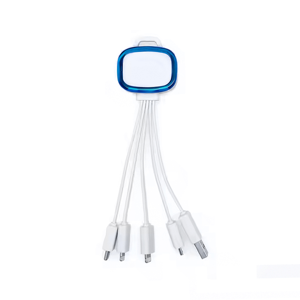 Light Up 5-In-1 Mobile USB Charging Cables - W/ Type C 5