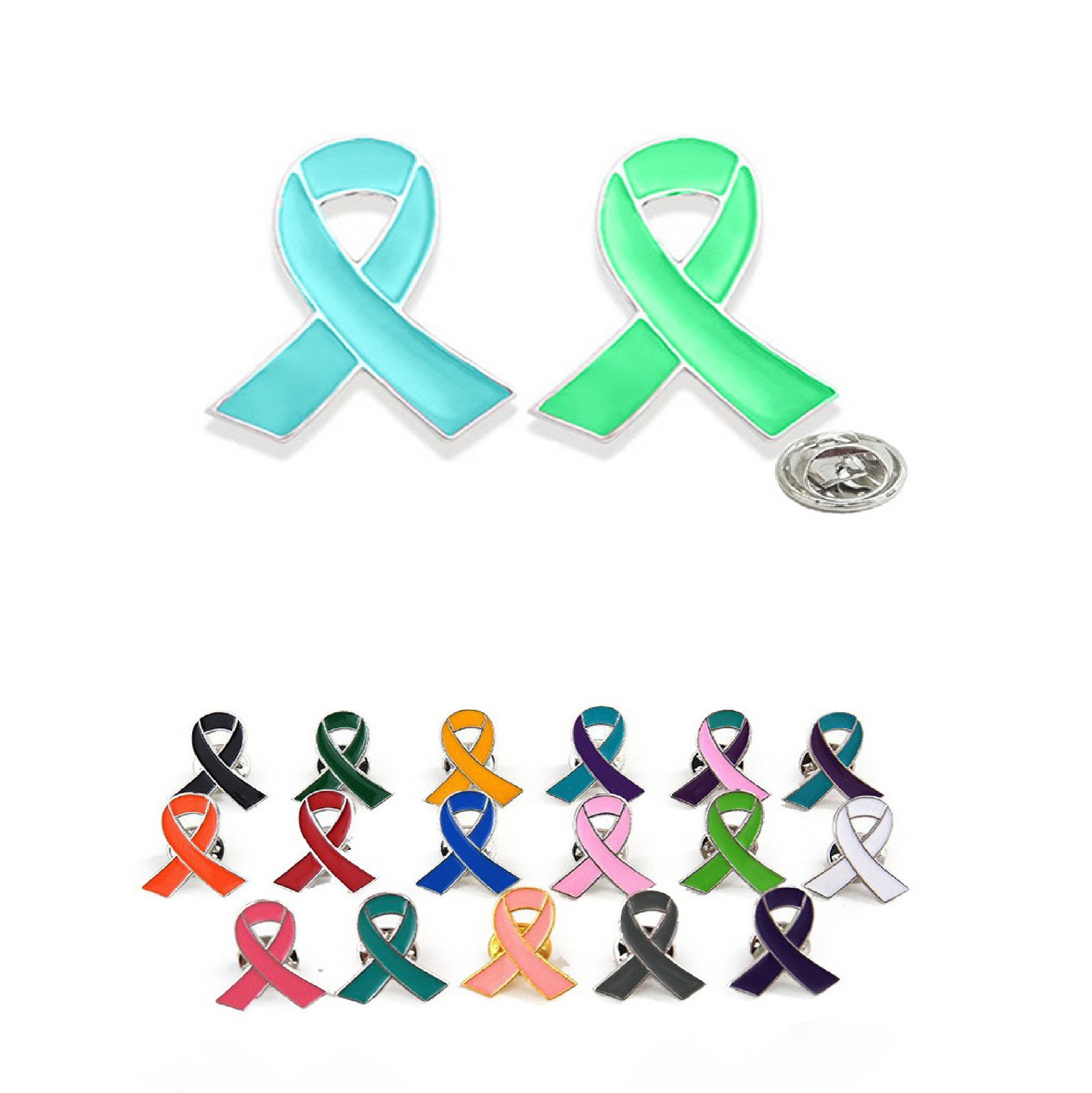 Metal Awareness Ribbon Lapel Pin 3