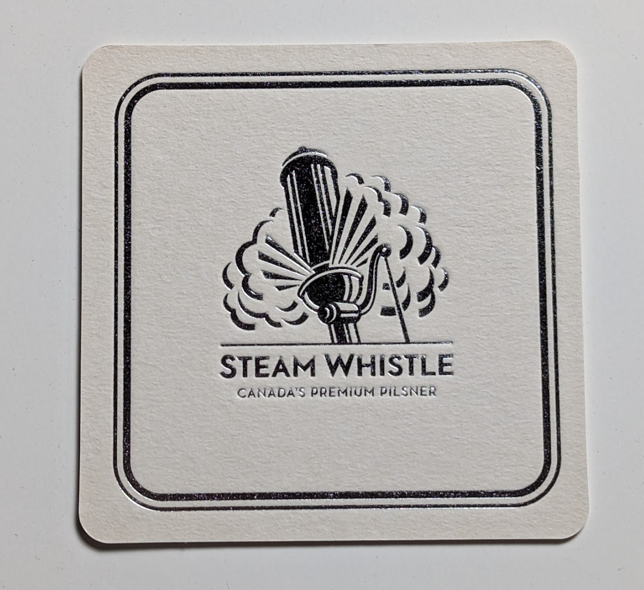 3.5" or 4" square coasters with foil stamp 1 side Lightweight 40pt 2