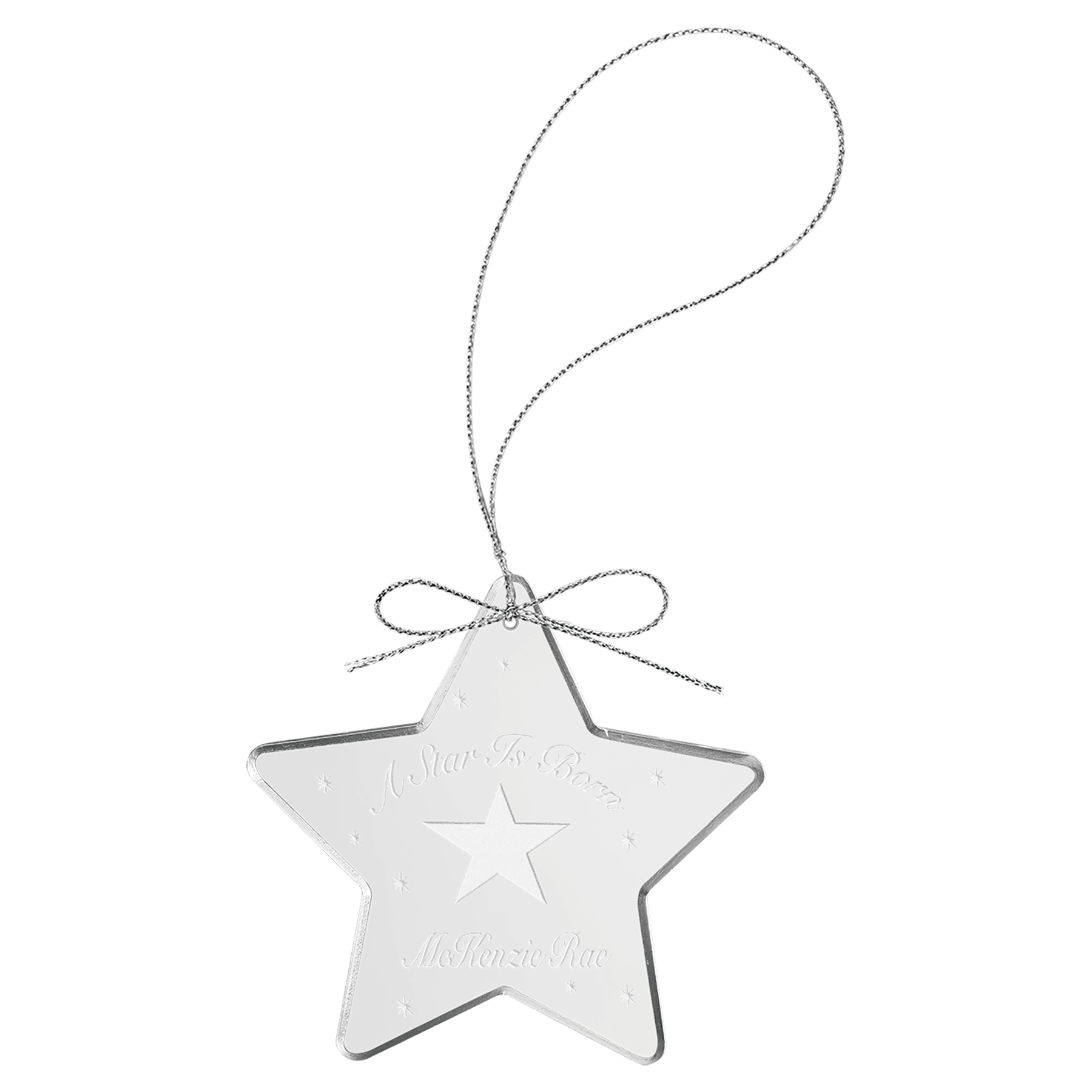 3" Crystal Star Ornament 2