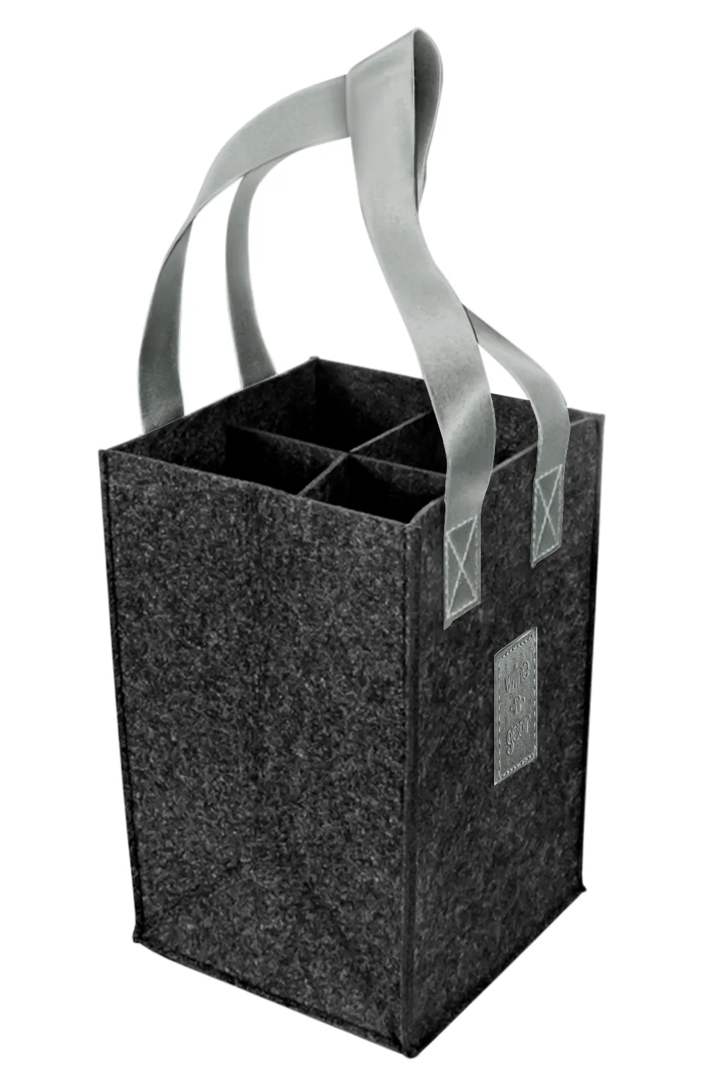 4-Bottle Felt Wine Tote 13