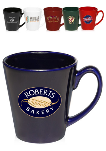 12 oz. Glossy Ceramic Latte Coffee Mugs