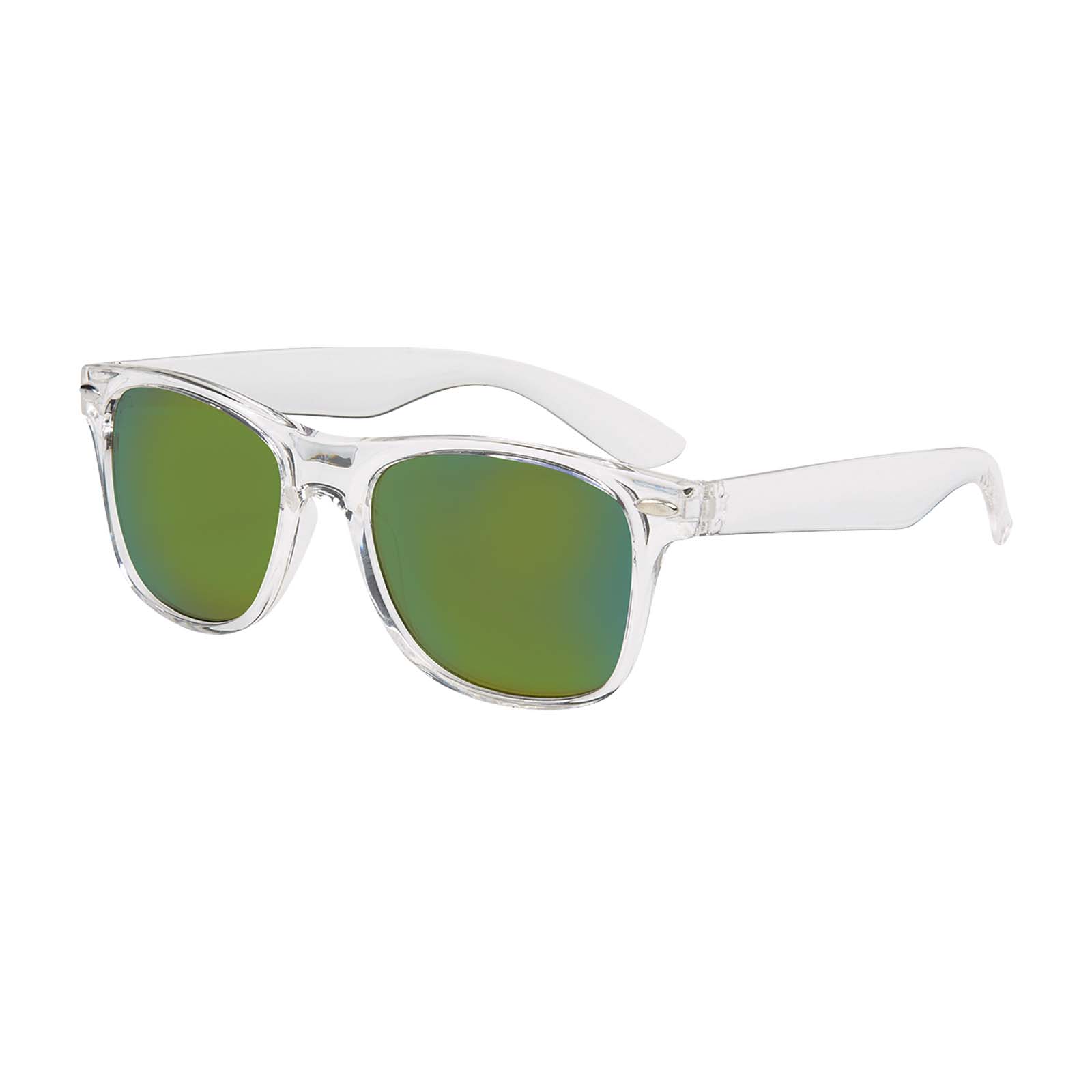 Mirrored Clear Frame Malibu Sunglasses 7