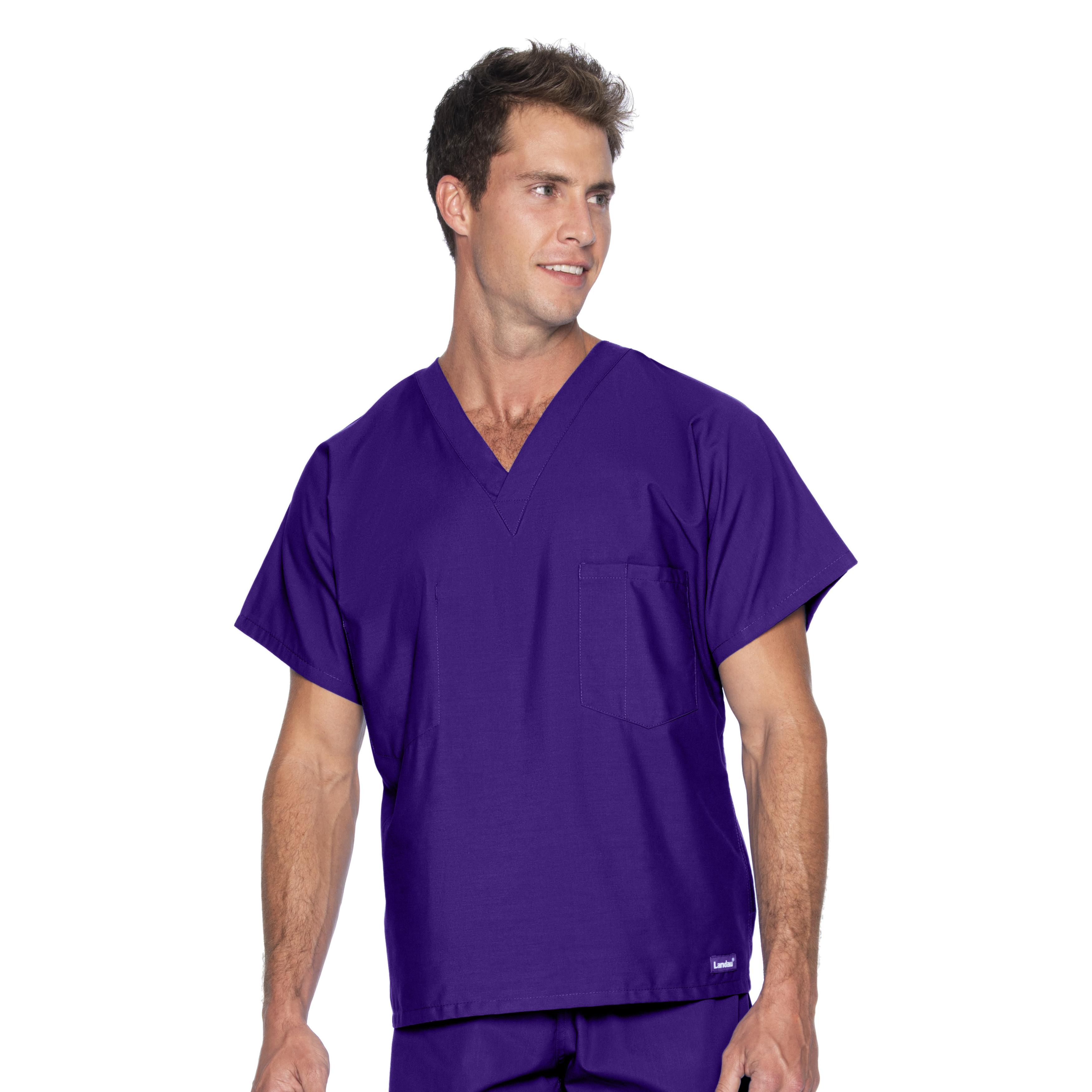 Landau - Essentials - Unisex One-Pocket Reversible V-Neck Top 39