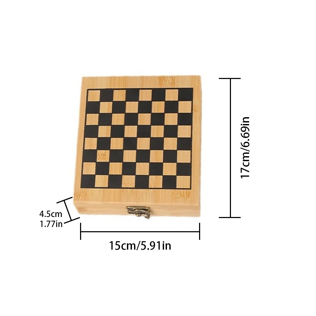 Bamboo Chess Board Wine Accessories Gift Set 4