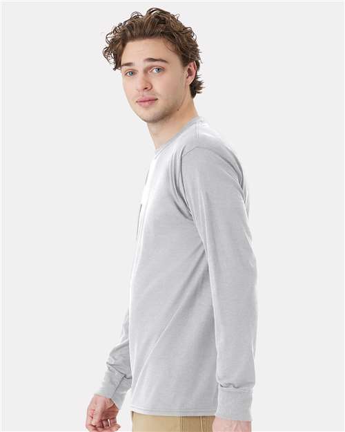 Unisex Workwear Long Sleeve Pocket T-Shirt - W120 11