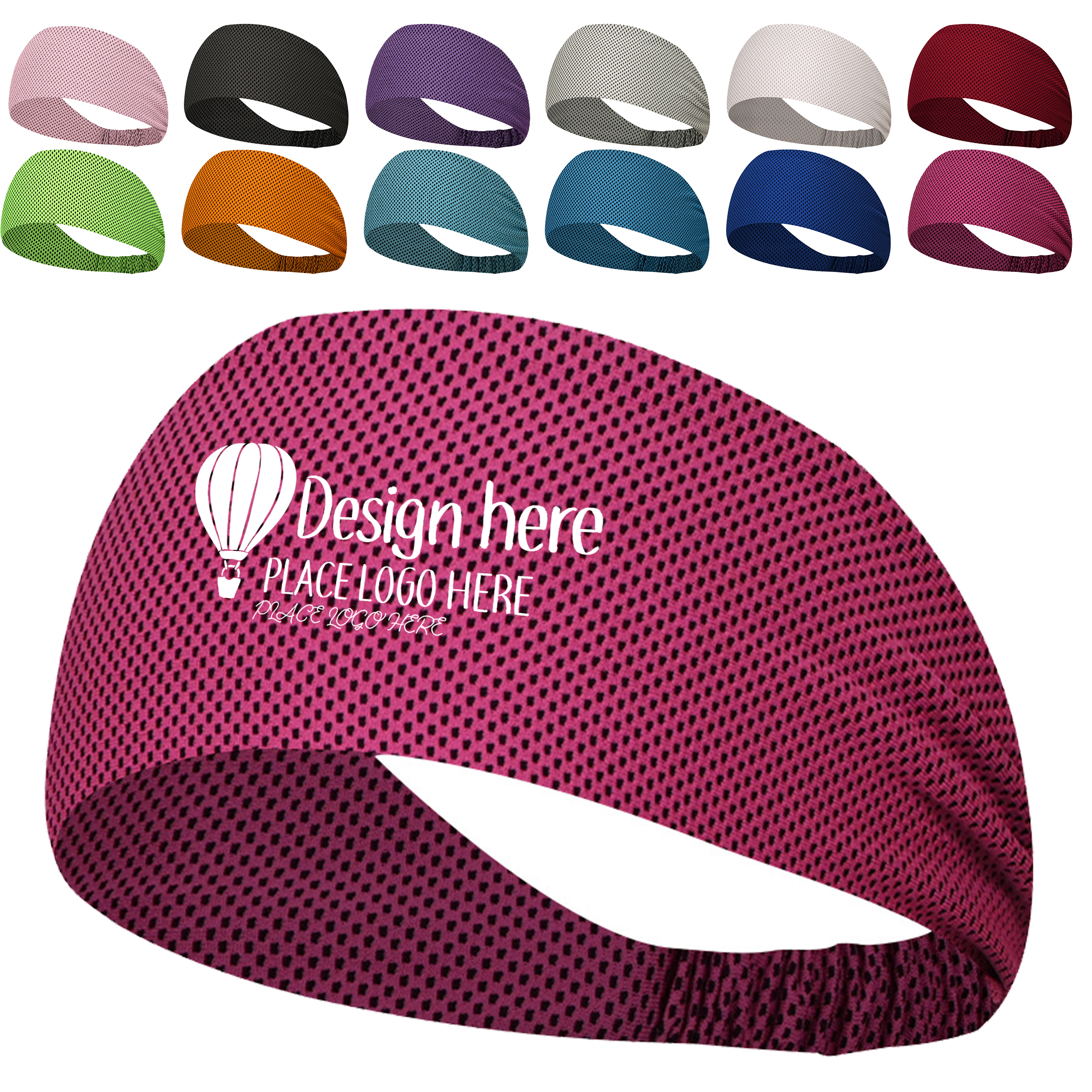 Cooling Unisex Elastic Anti-Slip Sweatproof Sports Headband 2